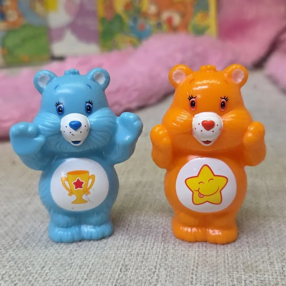 Care Bear costume/pj's 3T-4T vintage stuffed cloth bear books and Dvd 4 Figures‎